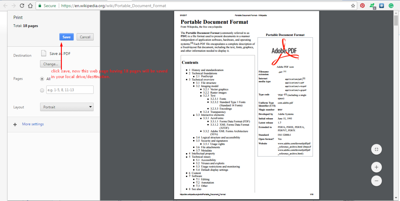 Portable document format